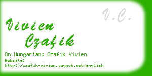vivien czafik business card